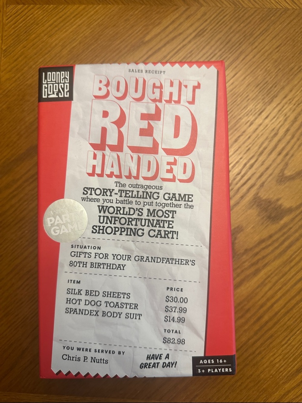 Bought Red Handed Party Game - Red